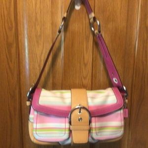 Coach Hampton Stripe Hobo